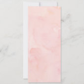 Blushing Blooms WeddenMenu of Vrijgezellenfeest Me Kaart (Achterkant)