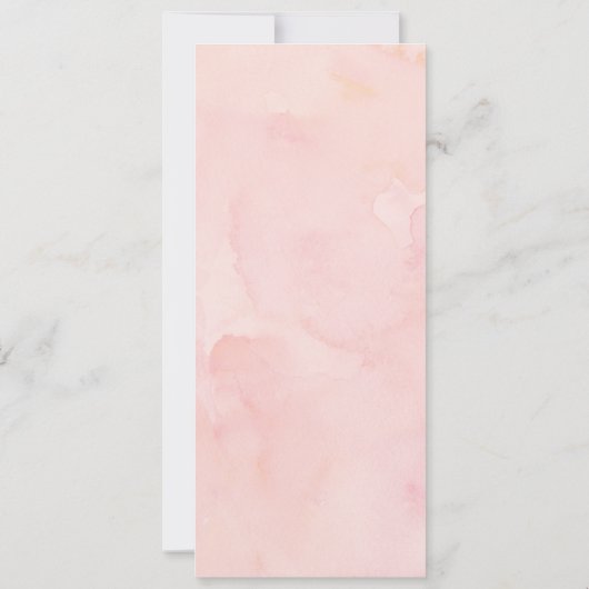 Blushing Blooms WeddenMenu of Vrijgezellenfeest Me Kaart (Achterkant)