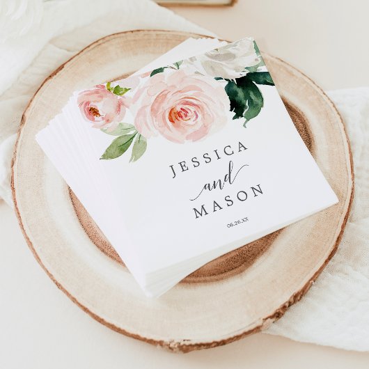 Blushing Blooms Weddenschap Napkin Cocktail Napkin Servet
