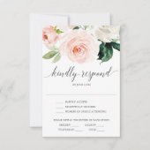 Blushing Blooms Weddenschap RSVP-kaart Kaart (Voorkant)