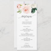 Blushing Blooms Wedding Menu - Weddenschappen Kaart (Voorkant)