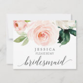 Blushing Blooms worden mijn Bridesmaïde Kaart (Voorkant)