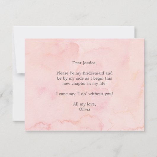 Blushing Blooms worden mijn Bridesmaïde Kaart (Achterkant)