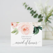 Blushing Blooms zullen je mijn dienstmeisje van de Kaart (Staand voorkant)