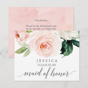 Blushing Blooms zullen je mijn dienstmeisje van de Kaart