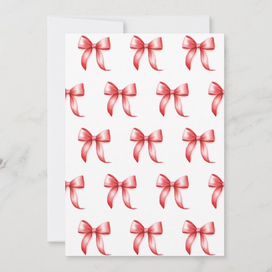 Blushing Bow | Een chique bruids douche uitnodigin Kaart (Achterkant)