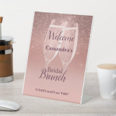 Blushing Bridal Brunch Pedestal Sign Reclamebord Met Voetstuk (Insitu)