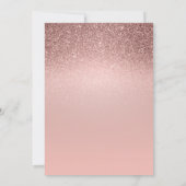 Blushing Bridal Brunch Sparkle Invitation Kaart (Achterkant)