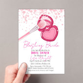 Blushing Bride Bridal Shower Invitation  Acryl Uitnodigingen (Insitu (Draagbaar))