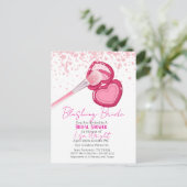 Blushing Bride Bridal Shower Invitation  Briefkaart (Staand voorkant)