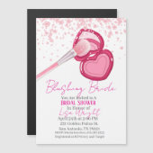 Blushing Bride Bridal Shower Invitation  Magnetische Uitnodiging (Voorkant / Achterkant)
