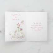Blushing Bride in Bloom Bride To Be Kaart (Binnen)