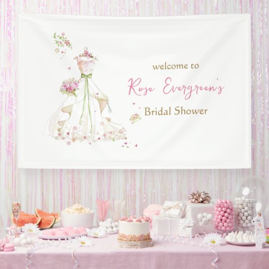 Blushing Bride in Bloom Bride to Be Spandoek (Feest)