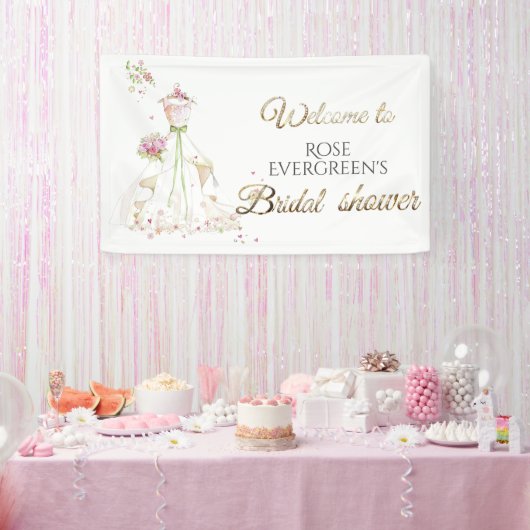 Blushing Bride in Bloom Bride To Be Spandoek (Feest)