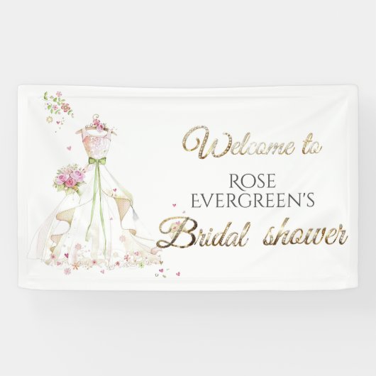 Blushing Bride in Bloom Bride To Be Spandoek (Horizontaal)