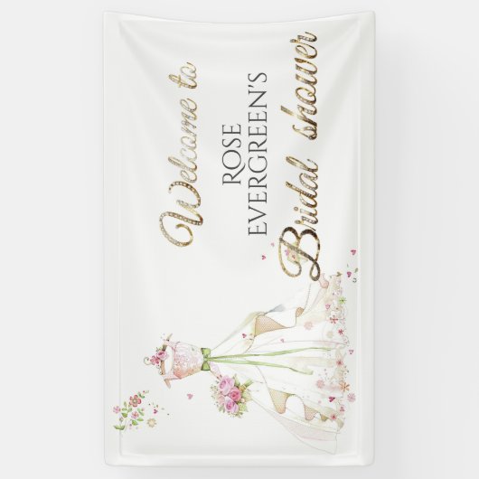 Blushing Bride in Bloom Bride To Be Spandoek (Verticaal)