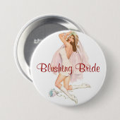 Blushing Bride Pin-up Ronde Button 7,6 Cm (Voorkant /achterkant)