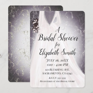 Blushing bruid Paarse Modern Glam Vrijgezellenfees Kaart