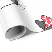 Blushing Cat Bow Cadeaupapier (Rol Hoek)