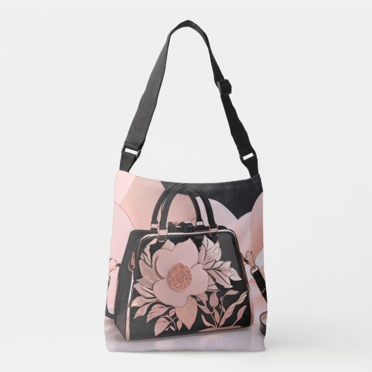 Blushing Creamy Cream AI art Crossbody Tas (Voorkant)
