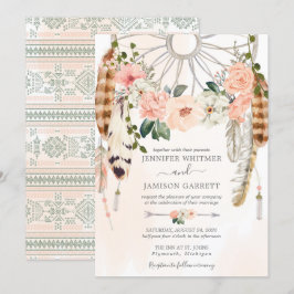 Blushing Dream Boho Dreamweaver Wedding Kaart