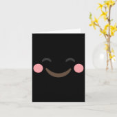Blushing Emoticon Shirt Geel Halloween Kaart (Gele Bloem)