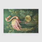 Blushing Flamingo Glinsterende Goud, Elegant Tissuepapier (Voorkant)