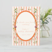 Blushing Garden Baby shower  Bedankkaart (Staand voorkant)