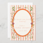 Blushing Garden Baby shower  Bedankkaart (Voorkant / Achterkant)