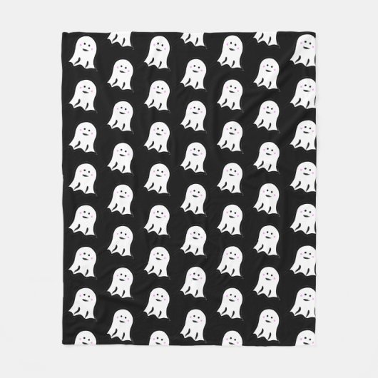 Blushing Ghost Schattige Halloween Fleece Deken (Voorkant)