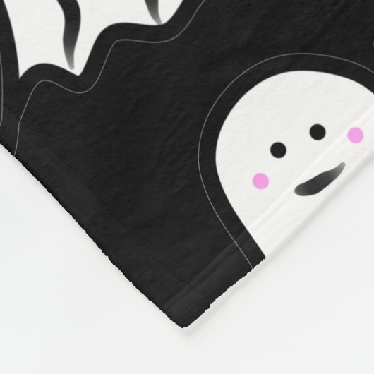 Blushing Ghost Schattige Halloween Fleece Deken (Hoek)