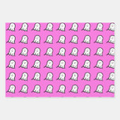 Blushing Ghost Schattige Halloween Inpakpapier Vel (Voorkant 3)
