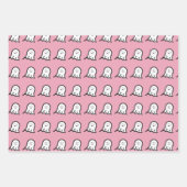 Blushing Ghost Schattige Halloween Inpakpapier Vel (Voorkant)