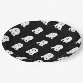 Blushing Ghost Schattige Halloween Papieren Bordje (Gekanteld)