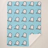 Blushing Ghost Schattige Halloween Sherpa Deken (Voorkant)