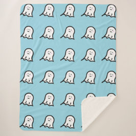 Blushing Ghost Schattige Halloween Sherpa Deken