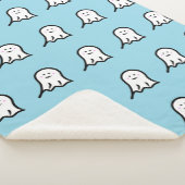 Blushing Ghost Schattige Halloween Sherpa Deken (3/4)