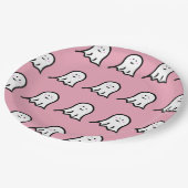 Blushing Ghosts Schattige Halloween Print Papieren Bordje (Gekanteld)