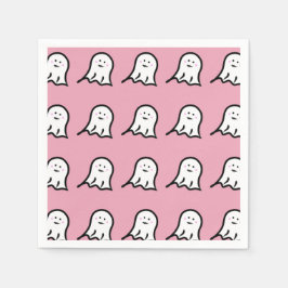 Blushing Ghosts Schattige Halloween Print Servet