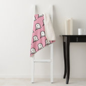 Blushing Ghosts Schattige Halloween Print Sherpa Deken (In situ)
