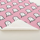 Blushing Ghosts Schattige Halloween Print Sherpa Deken (3/4)