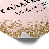 Blushing Glitter Bride Dress Vrijgezellenfeest Sig Poster (Hoek)