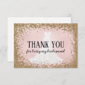 Blushing Glitter Bridesmaid Hartelijk dank! (Voorkant / Achterkant)