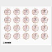 Blushing Glitter Bruid Jurk Vrijgezellenfeest Adre Ronde Sticker (Vel)