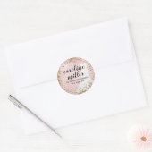 Blushing Glitter Bruid Jurk Vrijgezellenfeest Adre Ronde Sticker (Envelop)