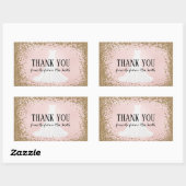 Blushing glitter bruid toekomst mevrouw dank u rechthoekige sticker (Vel)