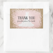 Blushing glitter bruid toekomst mevrouw dank u rechthoekige sticker (Tas)
