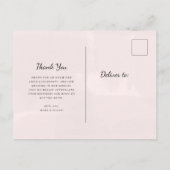 Blushing Heart | Weddenfoto Hartelijk dank Uitnodiging Briefkaart (Achterkant)