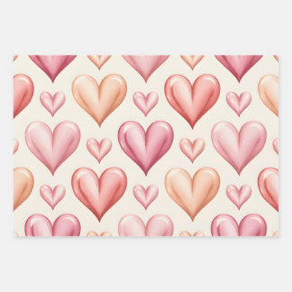 Blushing Hearts Inpakpapier Vel