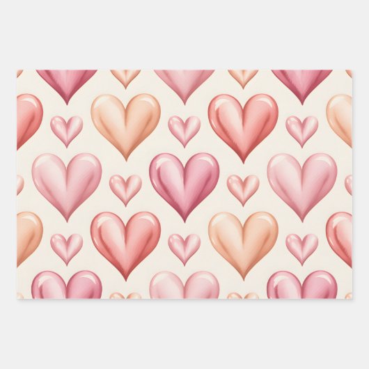 Blushing Hearts Inpakpapier Vel (Voorkant)
